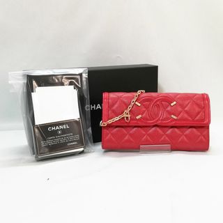 シャネル(CHANEL)の【良品】CHANEL（シャネル）フィリグリー キャビアスキン 長財布 ココマーク(財布)