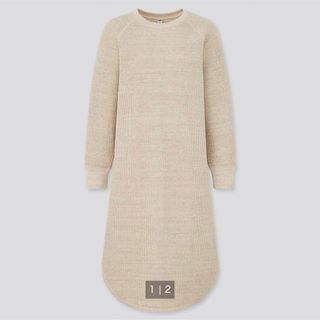 ユニクロ(UNIQLO)のUNIQLO ワッフル　クルーネック　ワンピース(ロングワンピース/マキシワンピース)