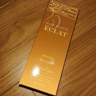 ヘアボーテ エクラ ボタニカル エアカラーフォーム ダークブラウン 80g 開封(白髪染め)