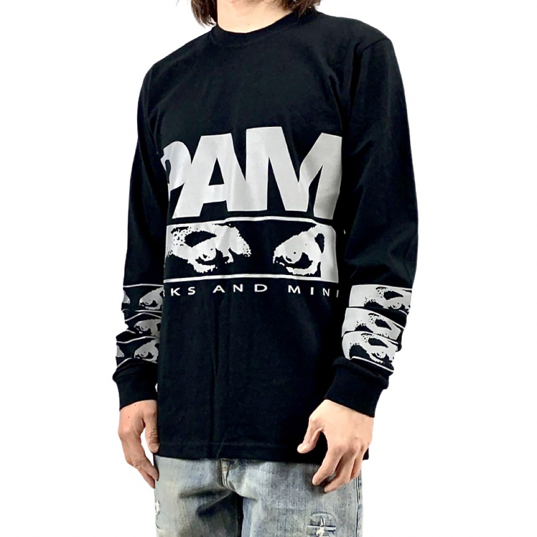 P.A.M.(パム)の新品 Perks And Mini リフレクター ブランドロゴ プリント ロンT メンズのトップス(Tシャツ/カットソー(七分/長袖))の商品写真