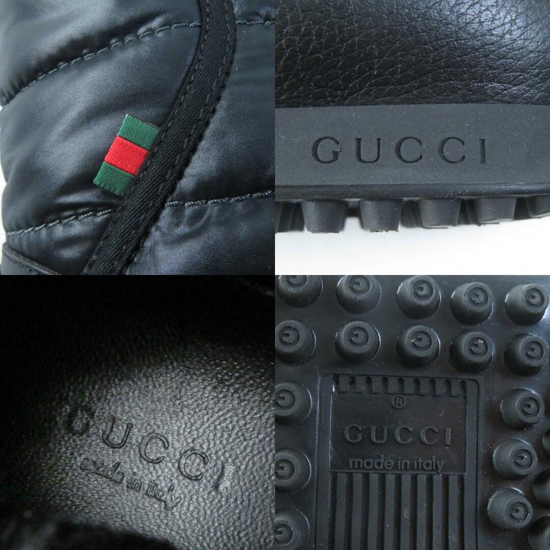 Gucci(グッチ)の極美品 GUCCI グッチ 内側Fファー インターロッキングG ウェブライン ロゴ入り スノーブーツ/ ショートブーツ ブラック 35.5 イタリア製 レディース レディースの靴/シューズ(ブーツ)の商品写真