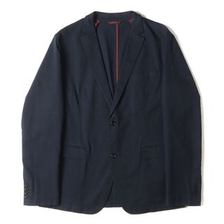 ヒューゴボス(HUGO BOSS)の美品 HUGO BOSS ヒューゴボス ジャケット サイズ:54 ストレッチツイル 2つボタン テーラードジャケット ネイビー 紺 アウター ブレザー 上着【メンズ】【中古】(テーラードジャケット)