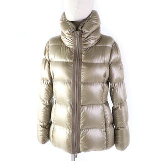 タトラス(TATRAS)の極美品 TATRAS タトラス 2021年製 LTLA21A4223-D ELAN エラン スタンドカラー ロゴパッチ付 ZIP UP ダウンジャケット ベージュ 3 正規品 レディース(ダウンジャケット)