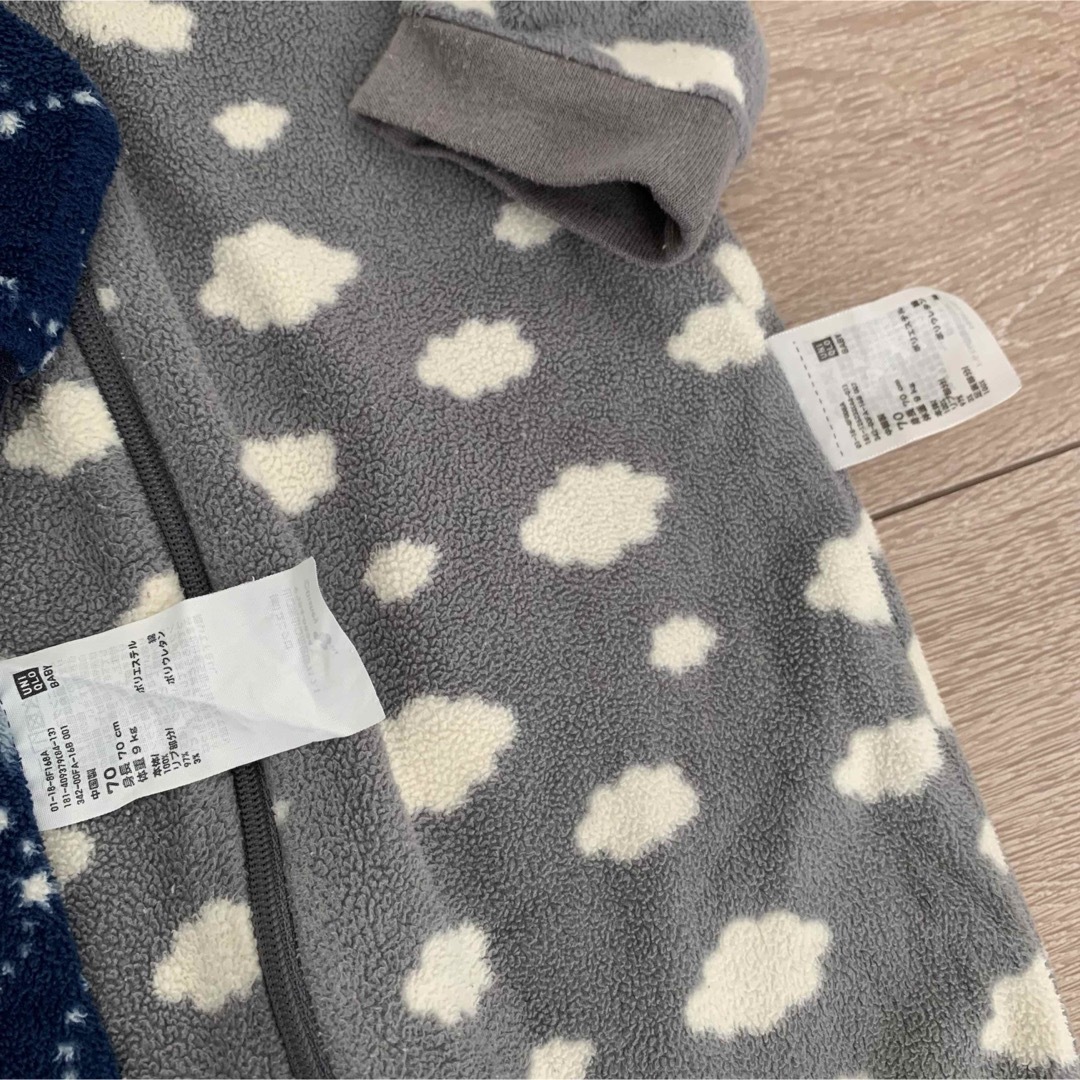 UNIQLO(ユニクロ)の【UNIQLO】あったかカバーオール【70】 キッズ/ベビー/マタニティのベビー服(~85cm)(カバーオール)の商品写真