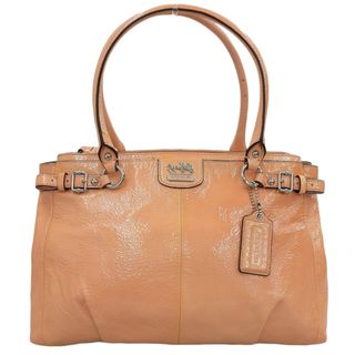 コーチ(COACH)の【本物保証】 超美品 コーチ COACH トートバッグ エナメル オレンジ系 22265(トートバッグ)