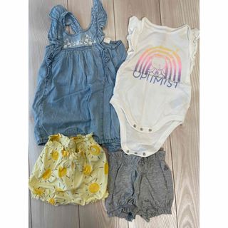 ベビーギャップ(babyGAP)の⭐︎美品含む⭐︎babygap70cm夏物４点セット(ロンパース)