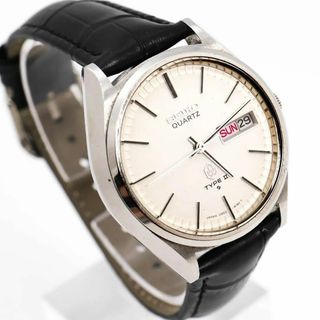 セイコー(SEIKO)の《希少》SEIKO TYPE2 腕時計 シルバー デイデイト ヴィンテージ s(腕時計(アナログ))