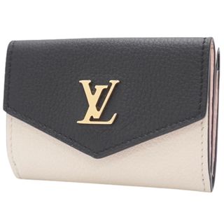 ルイヴィトン(LOUIS VUITTON)のLOUIS VUITTON(ルイ・ヴィトン) ポルトフォイユ・ロックミニコンパクト財布 三つ折り 3つ折り ウォレット グレインカーフレザー ブラック黒 オフホワイトアイボリー ピンク ゴールド金具 M80984(2024年3月現在現行品) レディース 40802084292【中古】【アラモード】(財布)