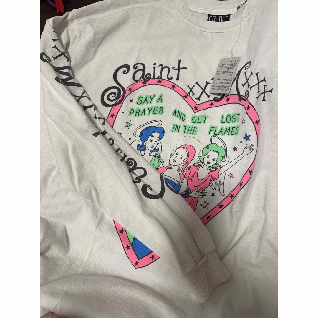 SAINT Mxxxxxx  LS T PINK HEART セントマイケル　 メンズのトップス(Tシャツ/カットソー(七分/長袖))の商品写真