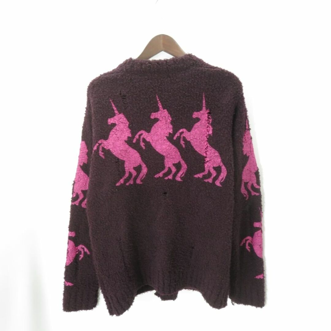 MASU 23aw UNICORN GRUNGE CARDIGAN PURPLE MFFW-KN0123 Size-46 MASU 23aw UNICORN GRUNGE CARDIGAN PURPLE MFFW-KN0123 Size-46