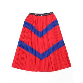 TOMMY HILFIGER - 【値下げ!】▲トミーヒルフィガー/TOMMY HILFIGER▲164cm セミロングプリーツスカート 赤×青【中古】子供服 キッズ kids ジュニア 女の子 春秋 210122 bottoms