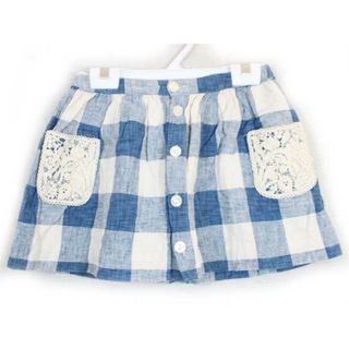 ラルフローレン(Ralph Lauren)の[ラルフローレン/Ralph Lauren]120cm スカート ブルー×アイボリー 麻混【中古】子供服 キッズ kids 女の子 春夏 012032 bottoms(スカート)