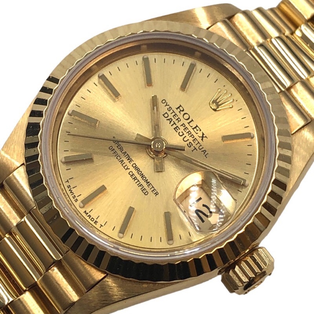 ROLEX(ロレックス)の　ロレックス ROLEX デイトジャスト 69178 シャンパン　E番 K18イエローゴールド K18YG レディース 腕時計 レディースのファッション小物(腕時計)の商品写真