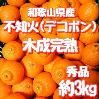 ☆ 和歌山県産　こだわりの木成完熟　不知火　デコポン　秀品　約3kg ☆e(フルーツ)