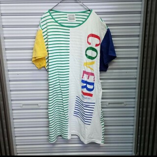 エンリココベリ(ENRICO COVERI)のエンリココベリカラフルTシャツ古着Y2Kレトロ90's(Tシャツ/カットソー(半袖/袖なし))