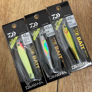 ダイワ(DAIWA)の訳有　ダイワ TGベイト　45g カタクチ　グリーンゴールド　ピンクグロー　3個(ルアー用品)