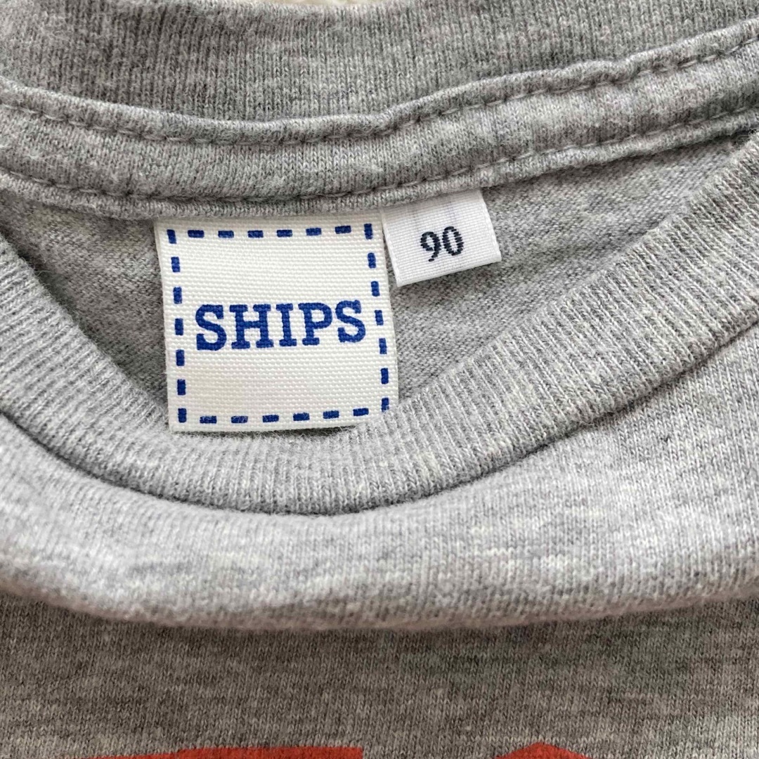 SHIPS(シップス)の【美品】SHIPS  グレー Tシャツ size 90 キッズ/ベビー/マタニティのキッズ服男の子用(90cm~)(Tシャツ/カットソー)の商品写真