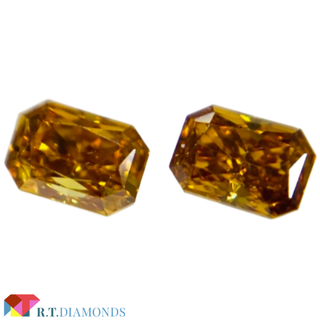 FANCY DEEP YELLOW ORANGE 0.180ct＆0.146ct(その他)