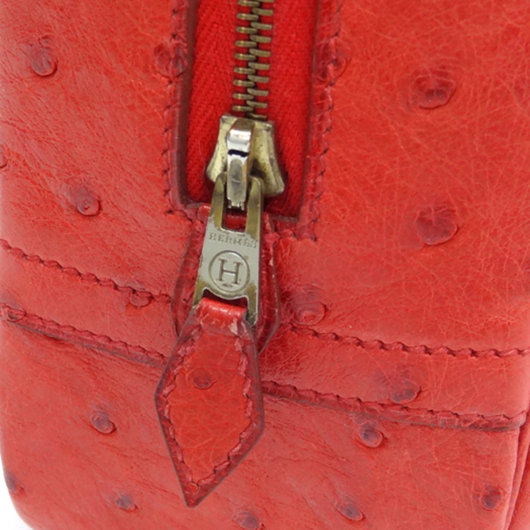 HERMES - エルメス プリュム 20 オーストリッチ ルージュヴィフ HERMES - エルメス プリュム 20 オーストリッチ ルージュヴィフ