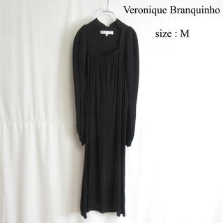 ヴェロニクブランキーノ(VERONIQUE BRANQUINHO)のVeronique Branquinho シルク ロング ワンピース ベルギー製(ロングワンピース/マキシワンピース)