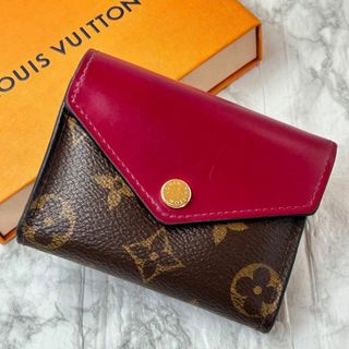 ルイヴィトン(LOUIS VUITTON)のルイヴィトン ポルトフォイユゾエ　 モノグラム　フューシャ 三つ折り財布(財布)