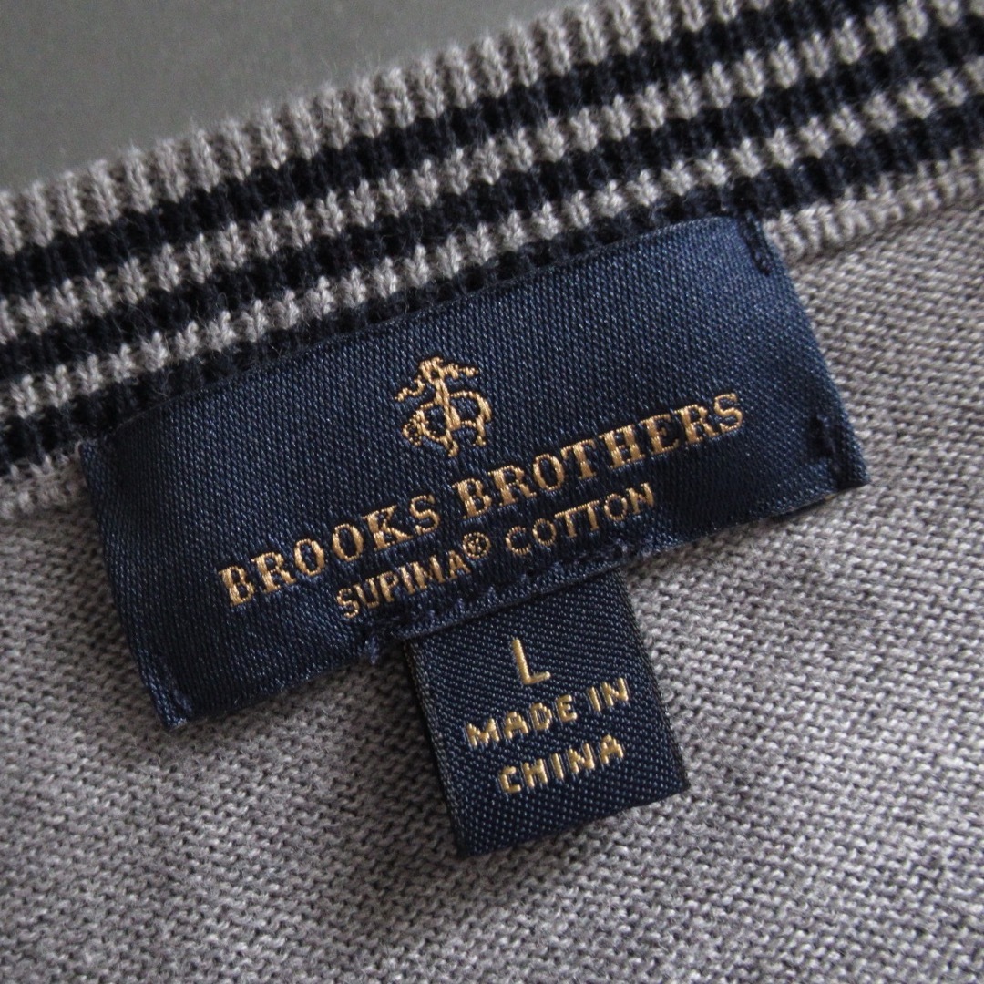 Brooks Brothers(ブルックスブラザース)のBrooks Brothers スーピマ コットン Vネック ニット セーター メンズのトップス(ニット/セーター)の商品写真