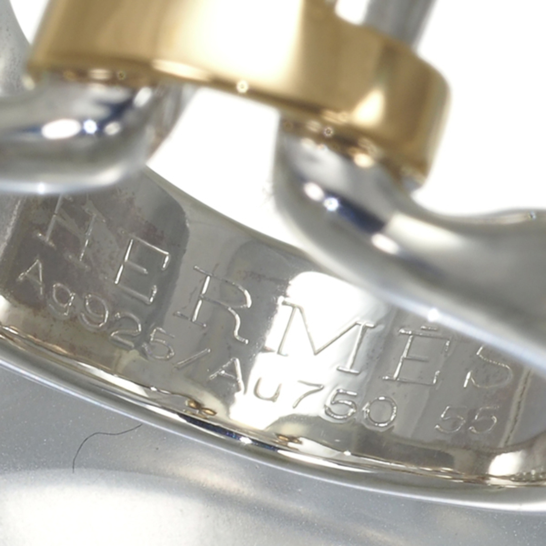 Hermes(エルメス)のエルメス リング ヒストリー 55号 シルバー 925/K18YG  レディースのアクセサリー(リング(指輪))の商品写真