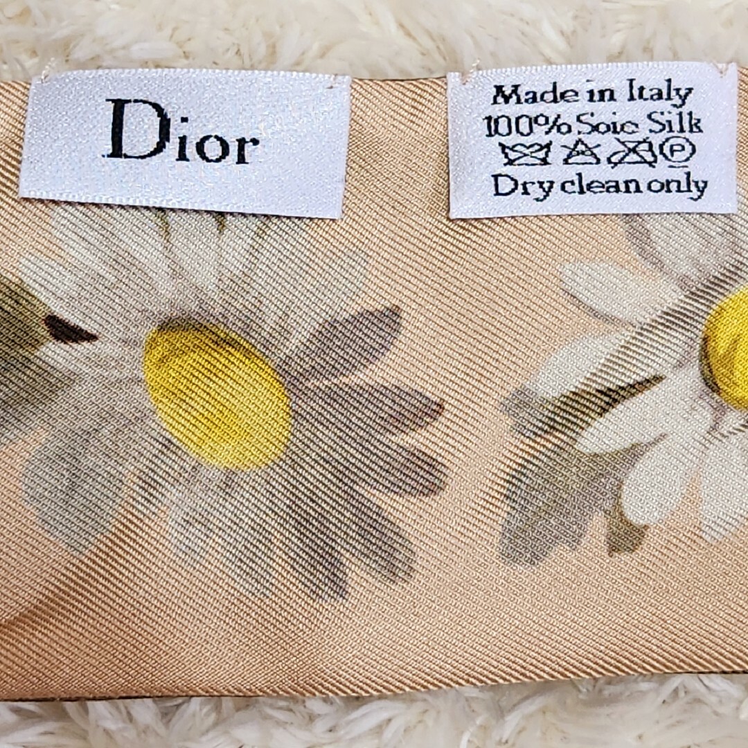 Christian Dior(クリスチャンディオール)のChristian Dior♡シルク フラワー ミッツァ リボンスカーフ レディースのファッション小物(バンダナ/スカーフ)の商品写真