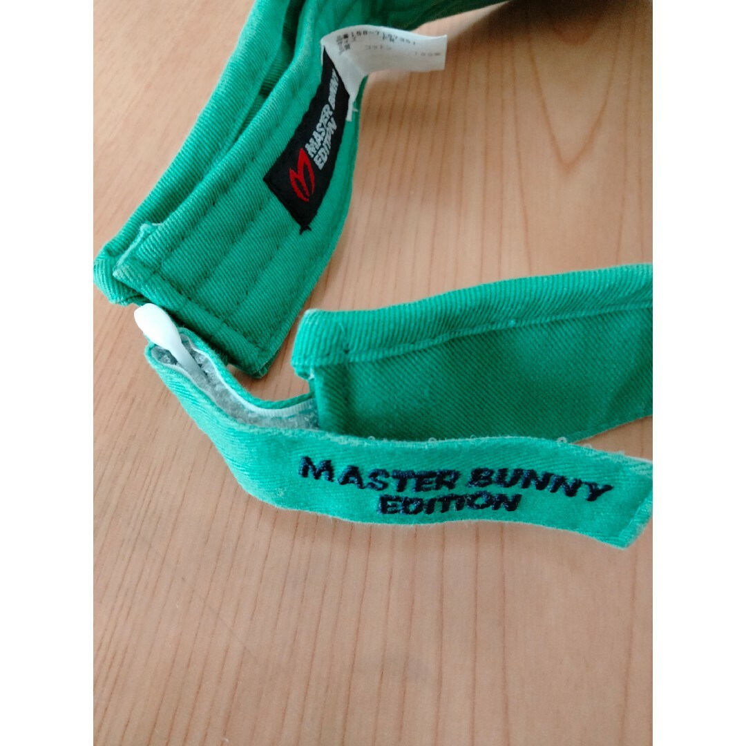 MASTER BUNNY EDITION(マスターバニーエディション)の【№508】✅美品 マスターバニーエディション サンバイザー グリーン スポーツ/アウトドアのゴルフ(その他)の商品写真