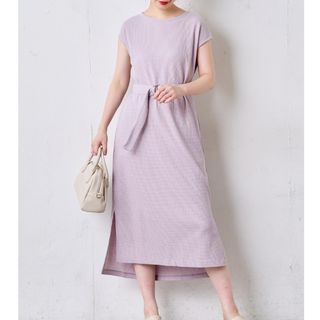 ナチュラルクチュール(natural couture)の未使用 natural couture Dかんベルト付きサーマルワンピース(ロングワンピース/マキシワンピース)