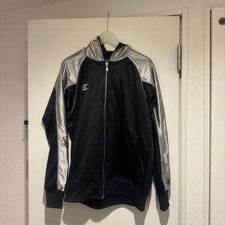 チャンピオン(Champion)のChampion ジャージ ブラック✕シルバー  魔裟斗モデル XLサイズ(ジャージ)