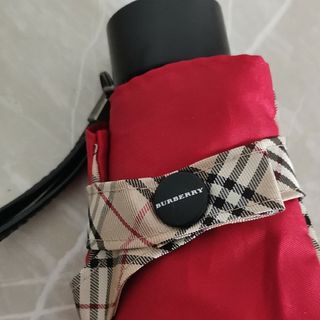 BURBERRY - バーバリー★Burberry★折りたたみ傘★レッド 赤