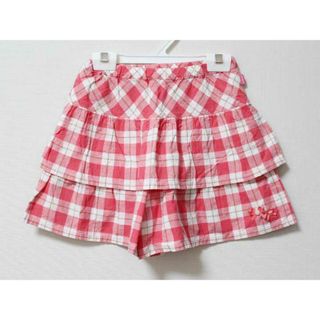 ミキハウス(mikihouse)の《ミキハウス/mikihouse》130cm キュロットスカート ピンク×白【中古】子供服 キッズ kids 女の子 春夏 012032 bottoms(スカート)