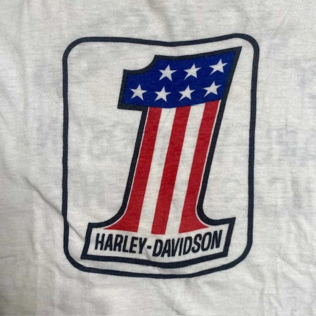 Champion(チャンピオン)の70's Champion バータグ HARLEY-DAVIDSON No.1 Tee Tシャツ シングルステッチ 両面プリント USA製 222U メンズのトップス(Tシャツ/カットソー(半袖/袖なし))の商品写真