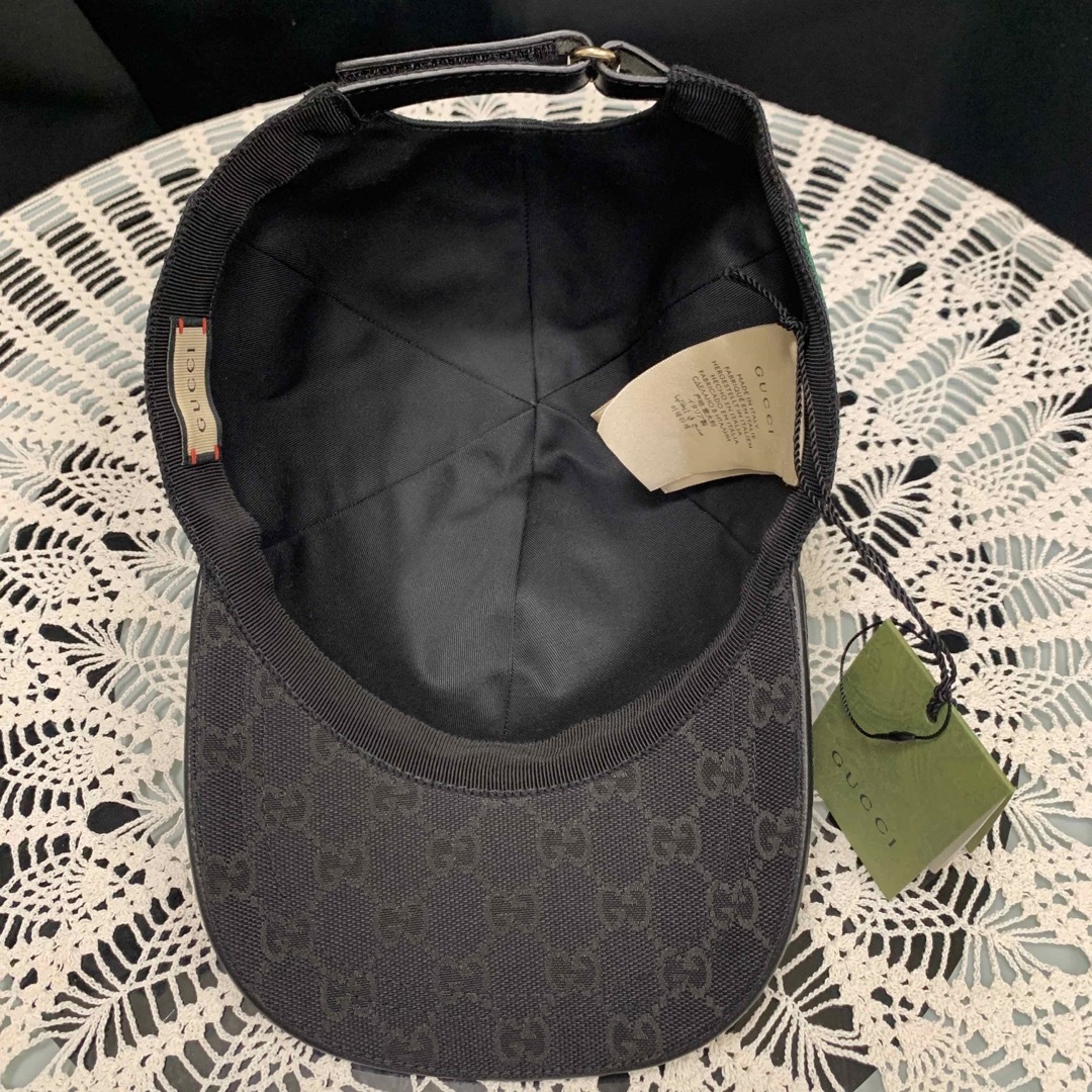 GUCCI】【新品未使用】【タグ付き】キャップ Lサイズ GGキャンバス