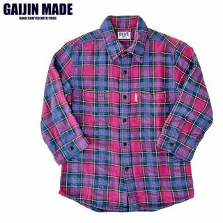 ガイジンメイド(GAIJIN MADE)の【GAIJIN MADE】7分袖シャツ/チェック柄/サイズ1★ガイジンメイド(シャツ)