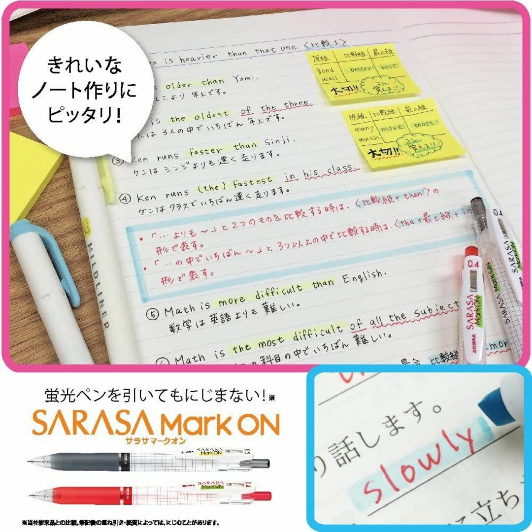 ZEBRA(ゼブラ)のゼブラ 　替芯 サラサマークオン MJF-0.4芯 10本 インテリア/住まい/日用品の文房具(ペン/マーカー)の商品写真