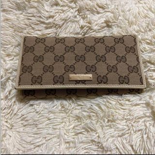 グッチ(Gucci)のGUCCI　グッチ　GGキャンバス　メタルバー 長財布(財布)