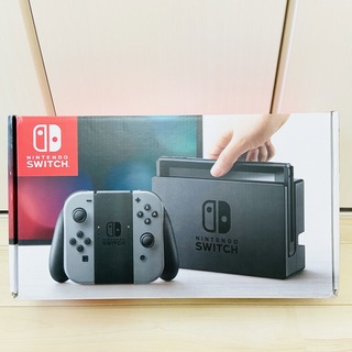 ニンテンドースイッチ(Nintendo Switch)の【美品】Nintendo Switch ニンテンドースイッチ　本体　グレー(家庭用ゲーム機本体)
