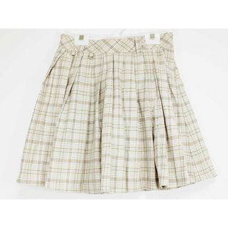 【値下げ!】[メゾピアノ/mezzo piano]150cm インナーパンツ付プリーツスカート ベージュ '21年製【中古】子供服 キッズ kids ジュニア 女の子 春夏秋 809032 bottoms(スカート)