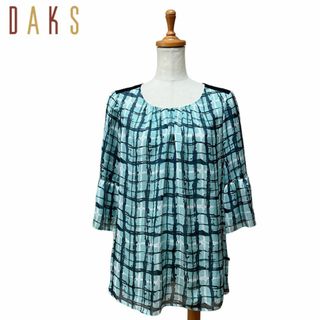 ダックス(DAKS)の【DAKS】5分袖プルオーバー/ブラウス/チェック柄風/40★ダックス(シャツ/ブラウス(長袖/七分))