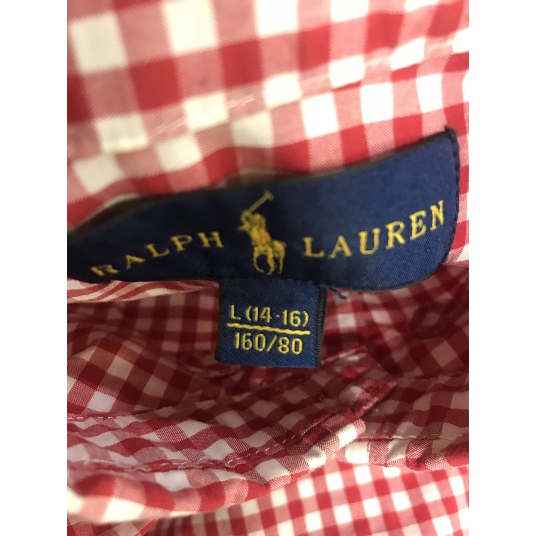 POLO RALPH LAUREN(ポロラルフローレン)の美品　ラルフローレン　POLO RALPH LAUREN 赤色 チェックシャツ レディースのトップス(シャツ/ブラウス(長袖/七分))の商品写真