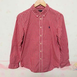 ポロラルフローレン(POLO RALPH LAUREN)の美品　ラルフローレン　POLO RALPH LAUREN 赤色 チェックシャツ(シャツ/ブラウス(長袖/七分))