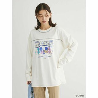 グリーンパークス(green parks)の【アイボリー】Disney/配色ステッチチュニック 24SS/ディズニー(カットソー(長袖/七分))