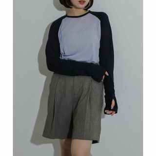 センスオブプレイスバイアーバンリサーチ(SENSE OF PLACE by URBAN RESEARCH)の【NVY×L.BLU】サムホールシアーラグランTシャツ(カットソー(長袖/七分))