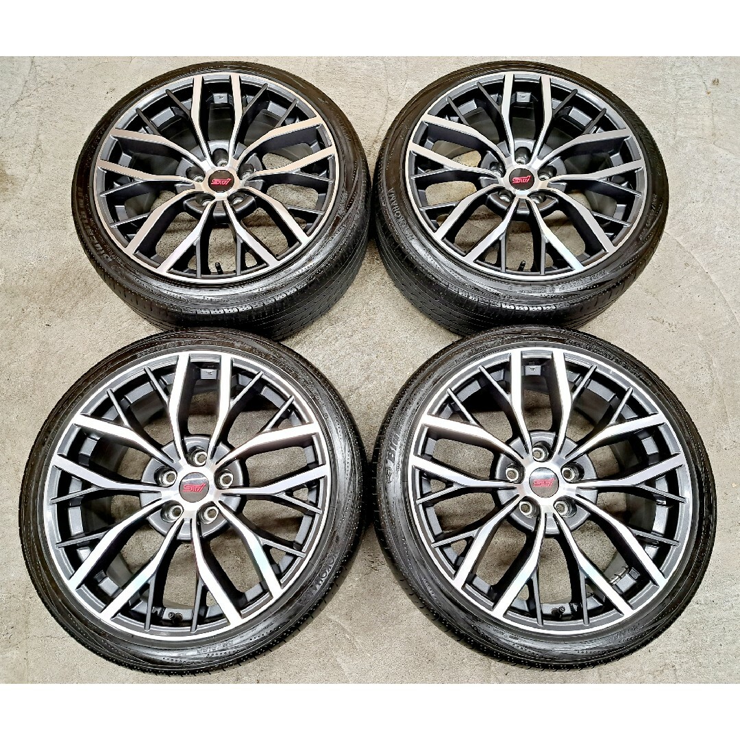 インプレッサ GDB STI 純正ホイール4本セット(ブレンボ対応)タイヤ付き インプレッサ GDB STI 純正ホイール4本セット(ブレンボ対応)タイヤ付き