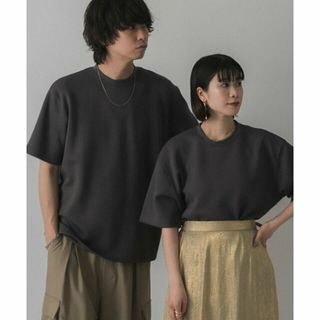 センスオブプレイスバイアーバンリサーチ(SENSE OF PLACE by URBAN RESEARCH)の【CHARCOAL】『ユニセックス』ダンボールポンチTシャツ(5分袖)(Tシャツ/カットソー(半袖/袖なし))