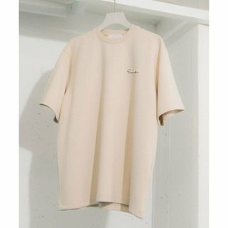 センスオブプレイスバイアーバンリサーチ(SENSE OF PLACE by URBAN RESEARCH)の【GREIGE】『ユニセックス』シシュウダンボールポンチTシャツ(5分袖)(Tシャツ/カットソー(半袖/袖なし))