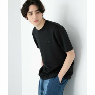 センスオブプレイスバイアーバンリサーチ(SENSE OF PLACE by URBAN RESEARCH)の【BLK×BLK】『ユニセックス』シシュウダンボールポンチTシャツ(5分袖)(Tシャツ/カットソー(半袖/袖なし))