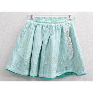 ニットプランナー(KP)の▽ニットプランナー/KP▽120cm スカート グリーン×白【中古】子供服 キッズ kids 女の子 春夏 217032 bottoms(スカート)